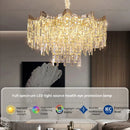 Ljojo Luxury Crystal Chandelier French Tassel Lamp for Living Room, Bedroom & Restaurant
