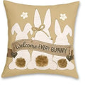 Easter Rabbit & Cross Egg Print Pillow Cover for Farmhouse Decor by Ljojo