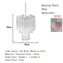 LED Pink Clear Glass Chandelier Stylish Designer Texture for Staircase Decor by Ljojo