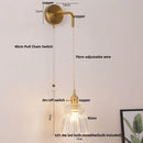 Ljojo LED Wall Lights Bar Clear Glass Bedside Lamp Stair Light Fixtures
