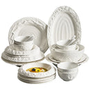 Ljojo Luxury White Ceramic Tableware Set - Bowl and Chopsticks Combination