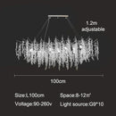 Ljojo Modern Luxury Crystal Chandelier LED Pendant Lamp Indoor Lighting Fixture