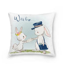 Easter Bunny Polyester Throw Pillow for Home Decor Sofa by Ljojo