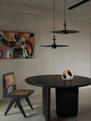 Ljojo Minimalist Black Wooden Flying Saucer Pendant Light LED Gu10 Home Decor