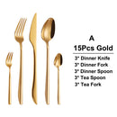Ljojo 21 Piece Gold Cutlery Set - Stainless Steel 304 Elegant Tableware