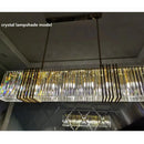 American Luxury Steel Led E14 Pendant Lights Dining Room Gold Lustre Straight Hanging Lamp Deco Indoor Lighting Fixtures Lamp