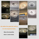 Ljojo Nordic Multi-Ring Metal LED Ceiling Lights for Grand Home Decor & Office Chandeliers