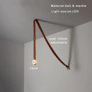 Ljojo Marble Designer Belt Pendant Light: Dimmable Luxury Chandelier