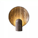Ljojo Luxury Dark Travertine Resin Table Lamp - LED Modern Minimalist Home Decor