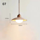 Ljojo Retro Yellow Stone Pendant Lamp Modern LED Lighting for Bedroom Dining Room