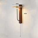 Travertine Wall Light With Pull Chain, Natural Stone LED Wall Lamp by Ljojo for Bedroom-Livingroom