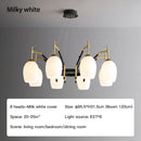 Nordic LED Chandelier Retro Glass Design Lighting Fixtures for Living Room by Ljojo