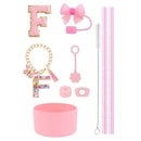 Ljojo 10pcs Tumbler Accessories Set: Straw, Cover, Cap, Boot, Stopper, Keychain, Sticker