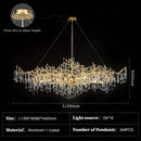 Luxury Gold Tree Branch Teardrop Crystal Chandelier Modern LED Home Decor by Ljojo