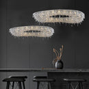 Modern Luxury Crystal Chrome Chandelier LED Pendant Lamp for Living Room by Ljojo