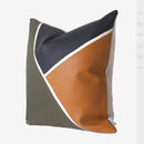 Ljojo Light Luxury Sofa Pillow Set - Orange Green Gray Triangle Splicing