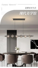Italian Minimalist Glass Dining Table Chandelier | Ljojo Long Island Bar Nordic Luxury Lamp