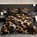 Ljojo Leopard Print Duvet Cover Set: Fashionable All-Season Comfort for Home Décor