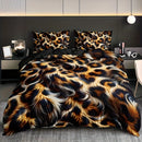 Ljojo Leopard Print Duvet Cover Set: Fashionable All-Season Comfort for Home Décor