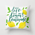 Lemon Pattern Summer Cushion Cover Throw Pillow for Sofa Decoration by Ljojo