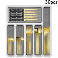 Ljojo 48pc Stainless Steel Tableware Set Knife Fork Spoon Dessert Steak Knife