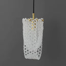 French Retro Copper Beaded Chandelier Bar Counter Pendant Lighting by Ljojo