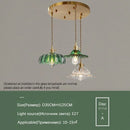 Ljojo Elegant LED Glass Petal Chandelier - Stylish Nordic Retro Lighting