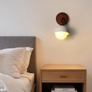 Ljojo LED Wall Lamp Yellow Travertine White Glass Living Room Bathroom Mirror Light