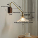 Ljojo LED Wall Lamps: Modern Style for Bedroom, Bathroom, Living Room, Walnut Copper Fixtures