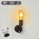 Ljojo LED Wall Lamp with Button Switch for Indoor Spaces