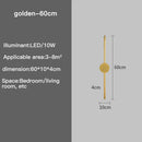 60/80/100CM LED Wall Sconce Strip Modern Aluminum Bedroom Living Room Wall Lamp Ljojo Lighting Fixtures