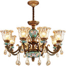 European-Style Luxurious Chandelier Living Room Lamp Crystal Retro Resin Grand Dining Ljojo