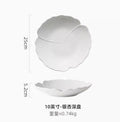 Ljojo 10-Inch Ceramic High-End Soup Bowl White Tableware - Multipurpose Shallow Bowl