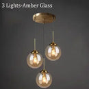 Italian Designer Glass Ball Chandelier: LED Ceiling Lamp by Ljojo for Dining & Living Room Lighting
