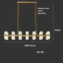 Ljojo Marble Copper LED Chandeliers: High-end Modern Gold Hanging Lamps for Home Decor