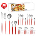 Ljojo 30-Piece Stainless Steel Cutlery Set for Dining Banquets