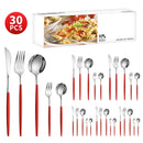 Ljojo 30-Piece Stainless Steel Cutlery Set for Dining Banquets
