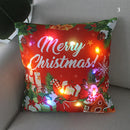 Ljojo Merry Santa Claus LED Light Pillow Cover - Home Decoration