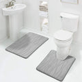 Ljojo Memory Foam Bathroom Rug Set: Non-Slip, Absorbent, Soft U-Shaped and Rectangle Mats