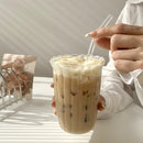 Ljojo 420ml Heat-Resistant Glass Tumbler Cup for Coffee, Juice, and Iced Latte, Nordic Design