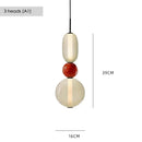 Modern Colorful Glass Pendant Chandelier Light for Loft Living Room - Ljojo