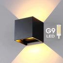 Ljojo LED Wall Lamp: Modern Waterproof Aluminum Outdoor Indoor Light, G9 Bulb.