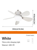 Ljojo 110-240V Ceiling Fan Light with Remote Control for Indoor Home Lighting