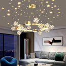 LED Iron Glass Chandelier Modern Creative Art Decor Home Lighting Fixtures Ljojo