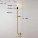 Ljojo Marble Ball Wall Lights 3000K Acrylic Lampshade G9 Bulb