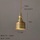 Copper Glass Pendant Light Elegant Dining Room Bedroom Foyer Hanging Lamp by Ljojo
