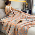 Ljojo 100% Cotton Muslin Throw Blanket - Lightweight Breathable Boho Throws