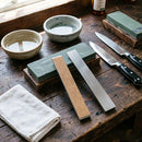2026 Portable Knife Sharpening Stone - Aluminum Base Polishing Leather Strip - Kitchen Sharpening System by Ljojo