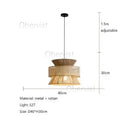 Vintage Wabi Sabi Hemp Rope Chandelier Pendant Light for Cafe and Dining Room by Ljojo