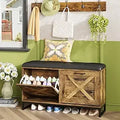 Ljojo™ Entryway Shoe Cabinet with Flip Drawers, Coat Rack & Storage Bench